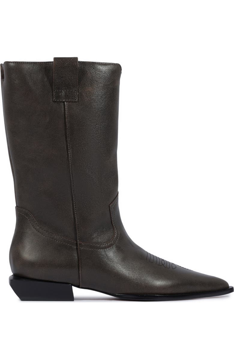 Schutz Ashley Pointed Toe Western Boot, Alternate, color, Root Brown