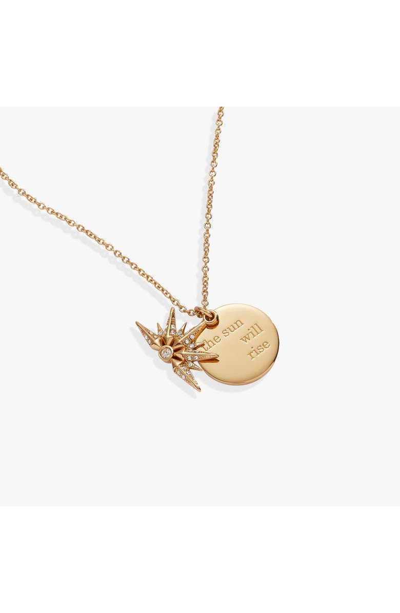 Alex and Ani The Sun Will Rise Duo Charm Pendant Necklace, Main, color, 