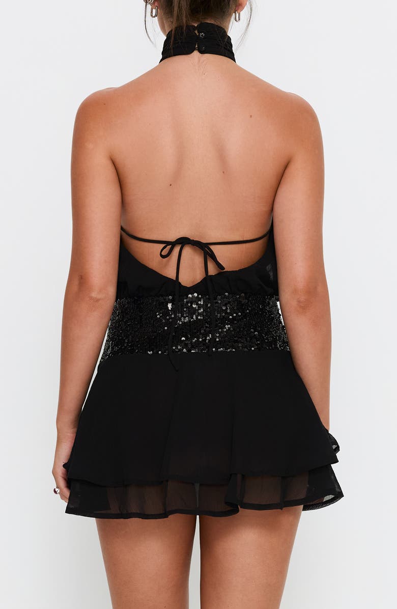 Princess Polly Zenayda Sequin Open Back Drop Waist Minidress, Alternate, color,