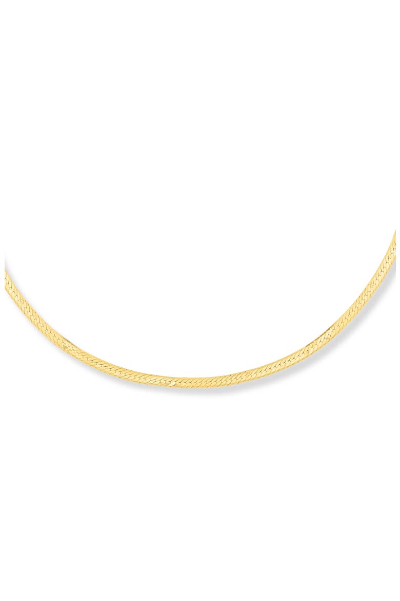 14K Gold 1mm Herringbone Chain Bracelet, Alternate, color, 14K YELLOW GOLD
