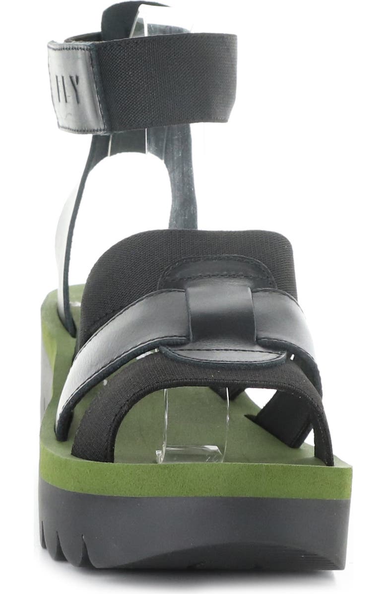 Fly London Yory Ankle Strap Sandal, Alternate, color, Black