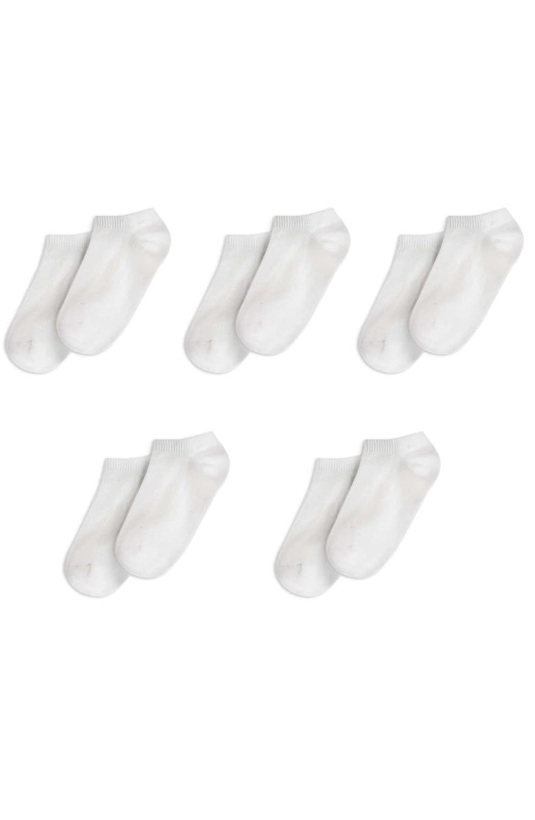 Mightly Kids Organic Cotton Solid Footie Socks 5-Pack, Main, color, 