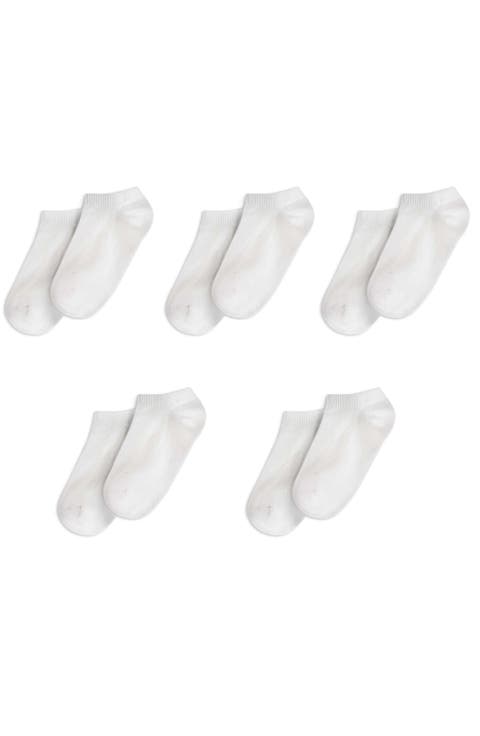 Kids Organic Cotton Solid Footie Socks 5-Pack