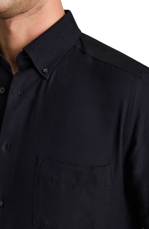 Reiss Mens Navy Greenwich Button-down Cotton Oxford Shirt In Blue