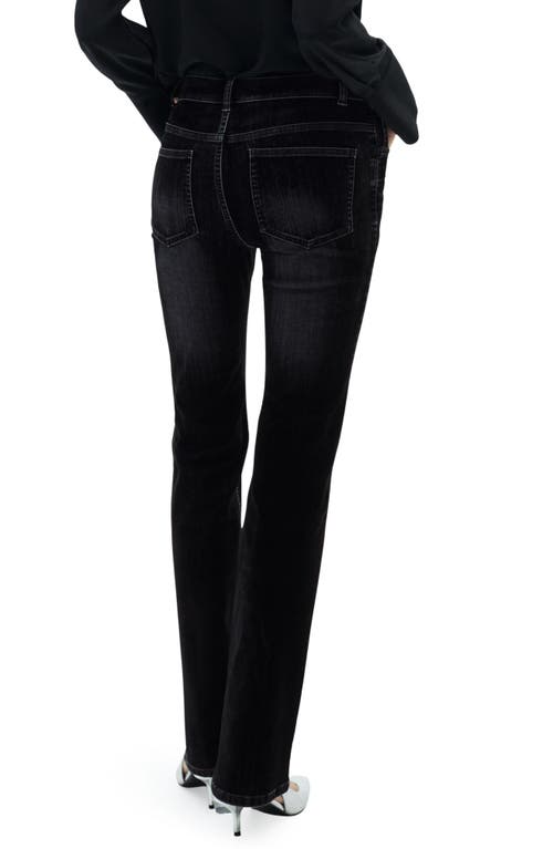 Mango Low Rise Flare Leg Jeans In Dark Navy