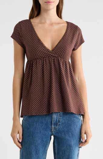 Surplice Babydoll Top