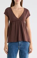 Madden Girl Surplice Babydoll Top