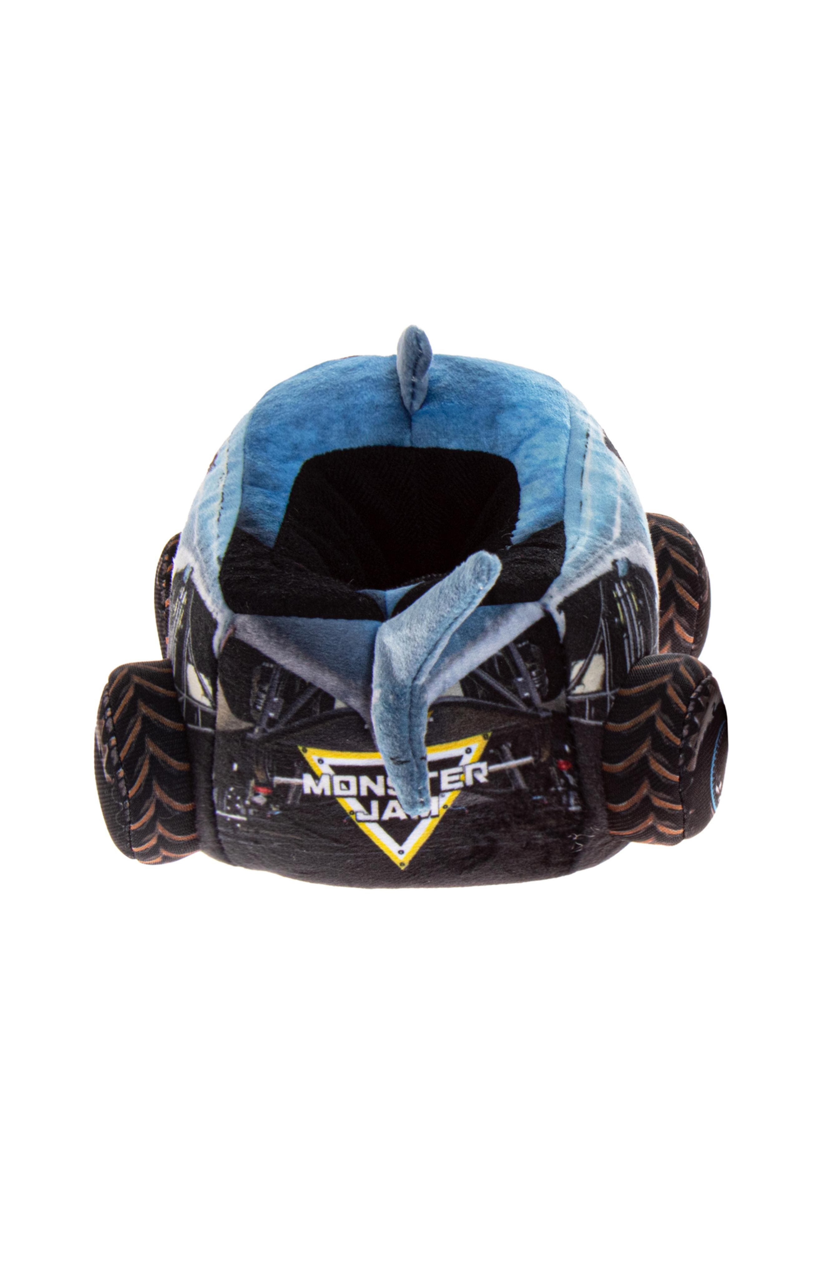 "Megalodon" Boys' 3D Plush Slippers, Alternate, color, Blue Black