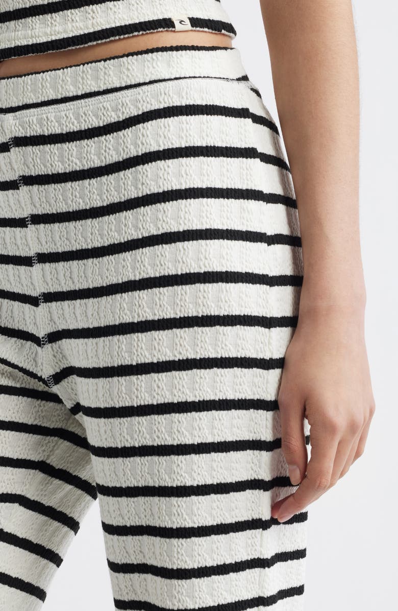 Rip Curl Bobbi Stripe Flare Pants, Alternate, color, Black/ Off White