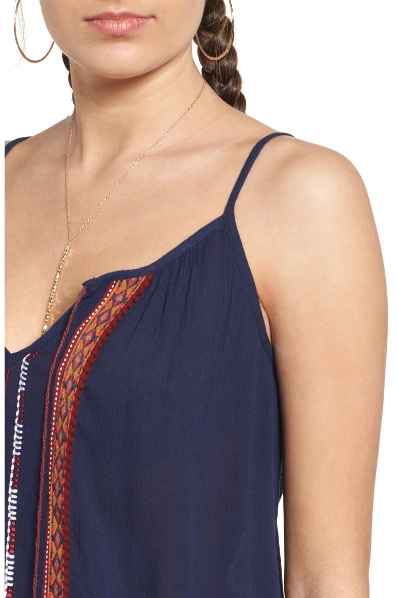 Embellished Camisole, Alternate, color, NAVY/ BURGUNDY