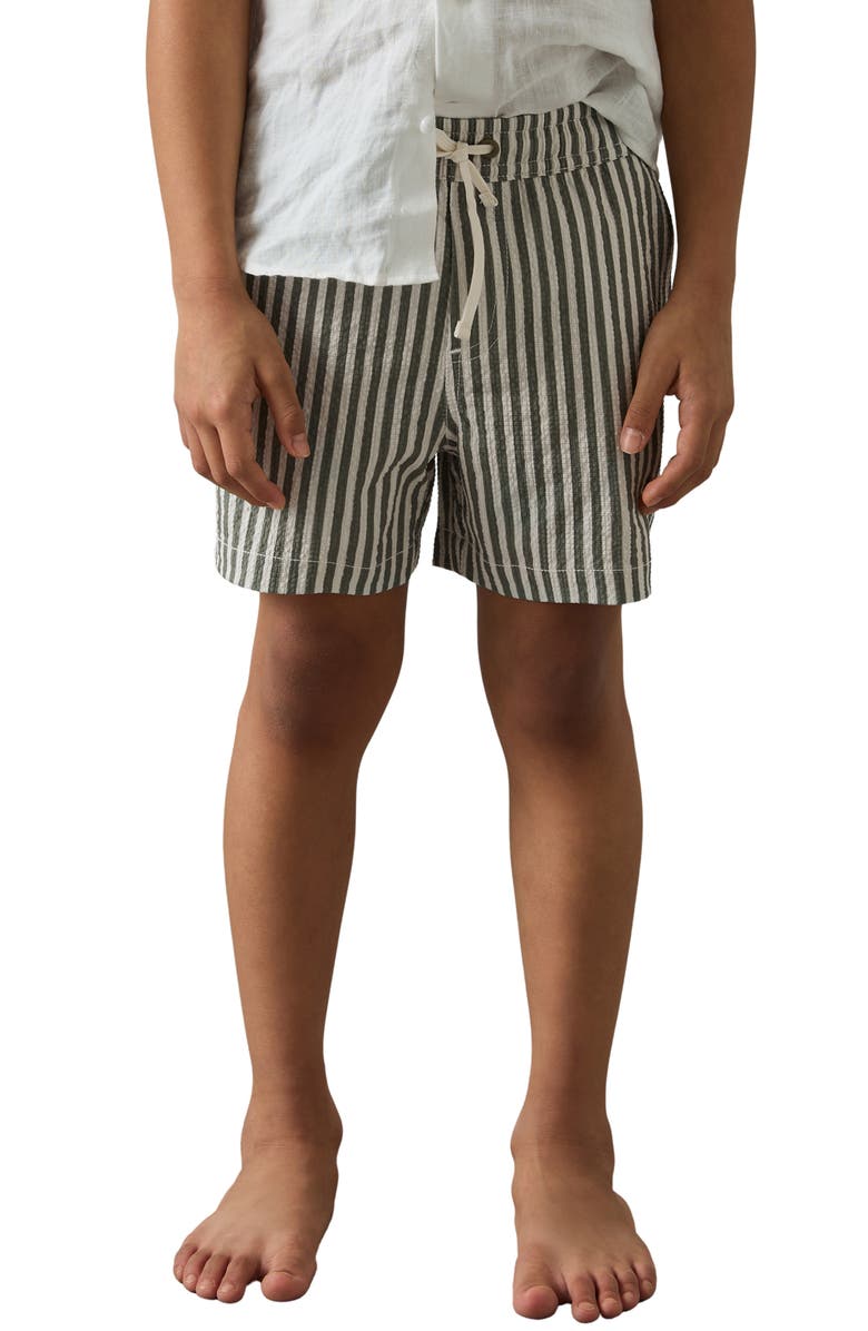 Reiss Bay Seersucker Striped Swim Shorts, Alternate, color, 