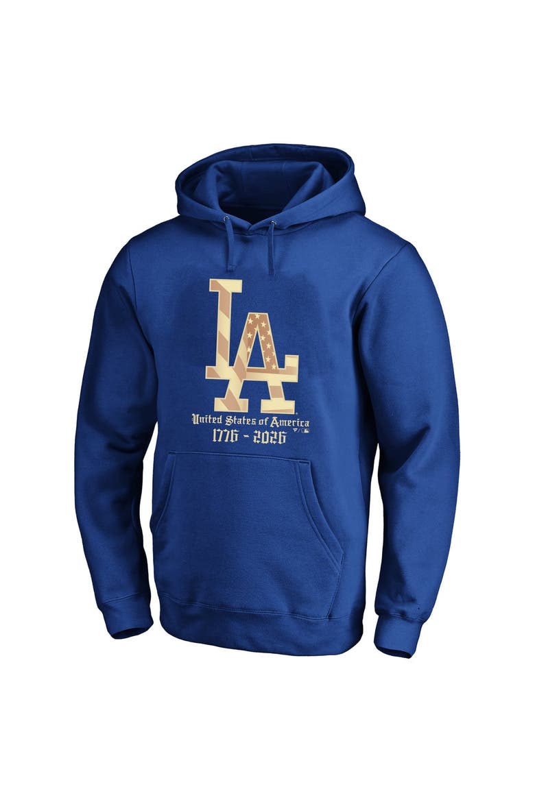 Men's Fanatics Royal Los Angeles Dodgers USA 1776-2026 Big & Tall Hoodie, Main, color, Royal