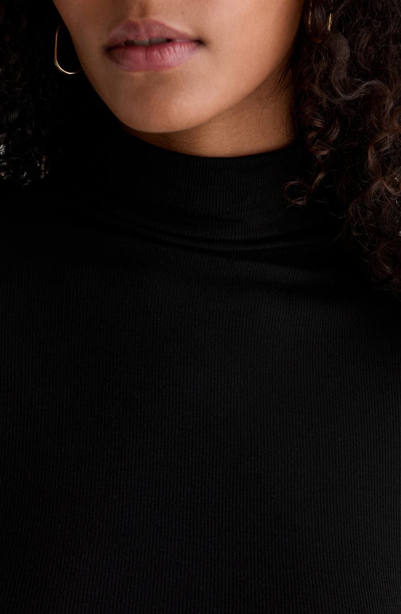 AG Chels Ribbed Turtleneck Sweater, Alternate, color, Super Black