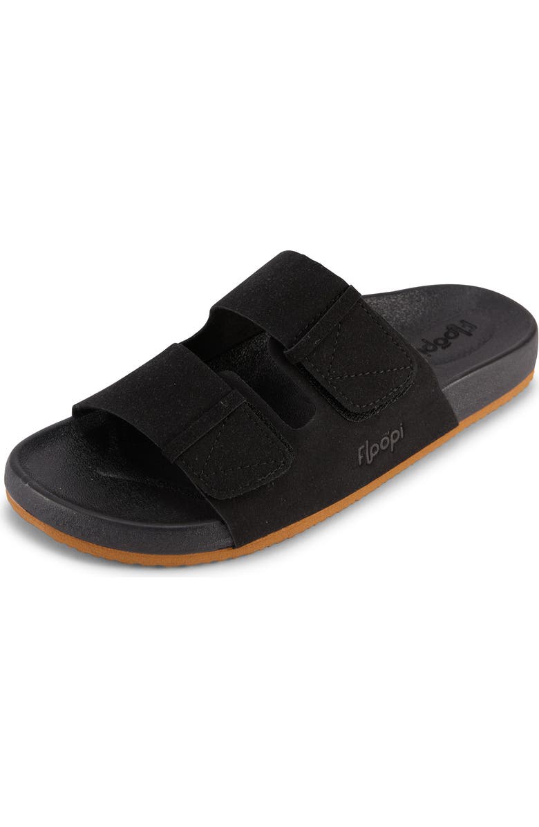 FLOOPI Double Strap Slide Sandal, Main, color, Black