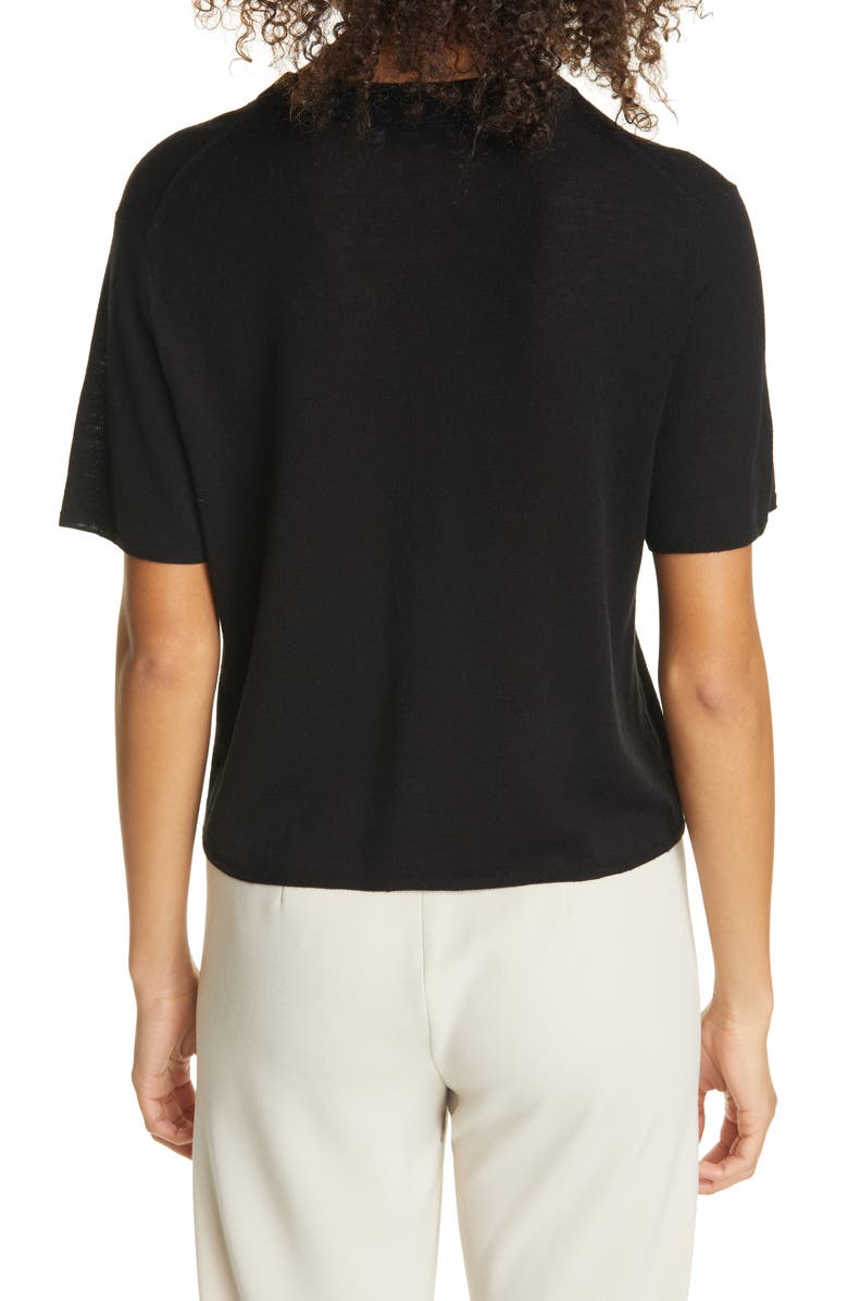 Vince Easy Wool Blend Short Sleeve Sweater, Alternate, color,