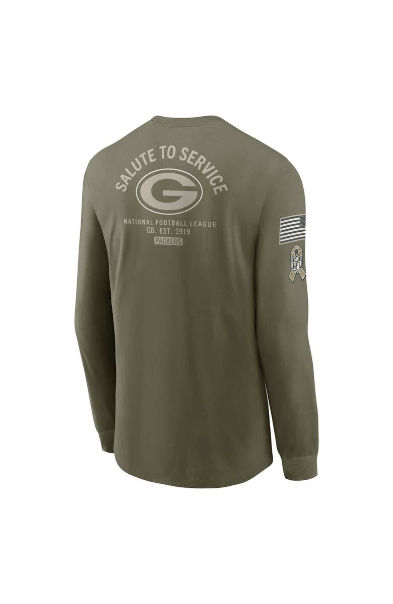 Nike Men's Nike Olive Green Bay Packers 2025 Salute to Service Sideline Long Sleeve T-Shirt, Alternate, color, Olive