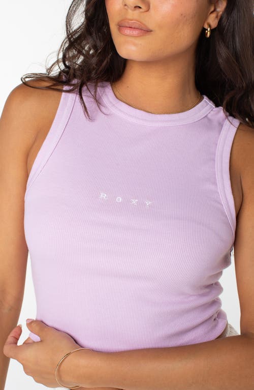 Roxy Roxify Crop Rib Tank Top In Purple