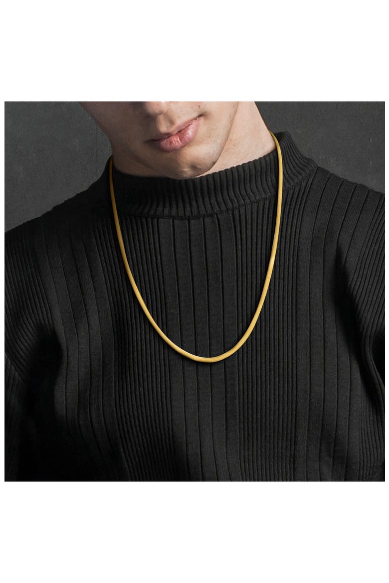 Herringbone Chain Necklace, 3.3mm, Alternate, color, YELLOW GOLD