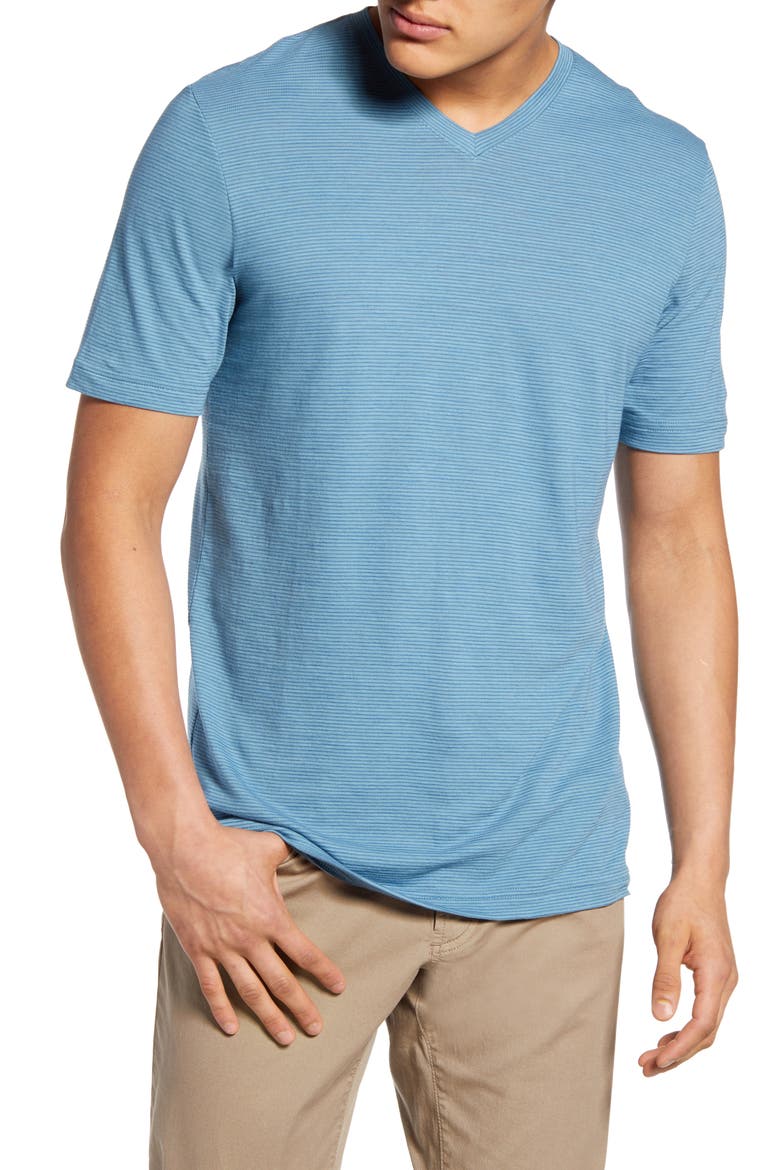 Trumbull V-Neck T-Shirt, Main, color, HEATHER PROVINCIAL BLUE