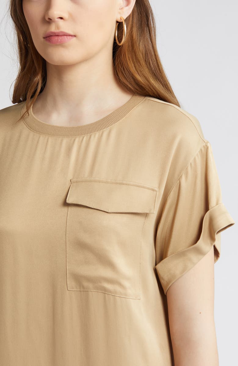 Nordstrom Satin T-Shirt Dress, Alternate, color,