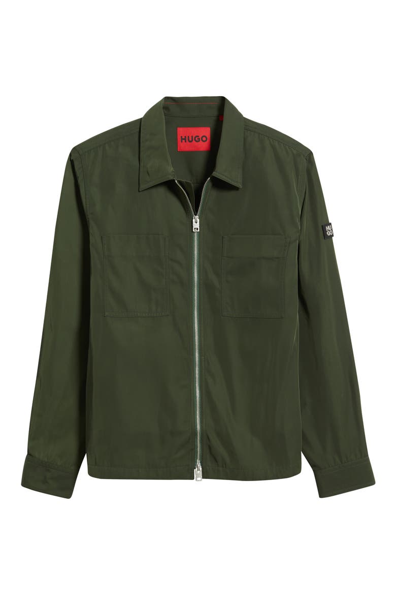 Evalom Water Repellent Jacket, Alternate, color, DARK GREEN