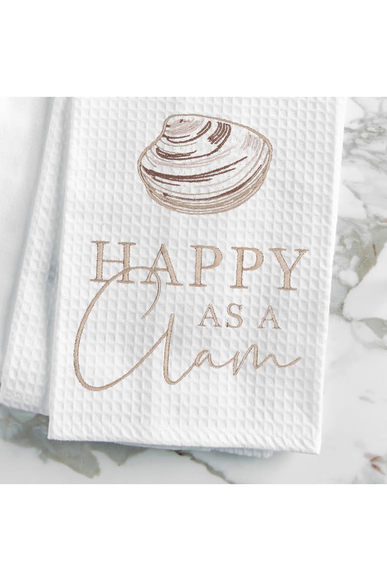 Happy As A Clam Towel, Alternate, color, Brown