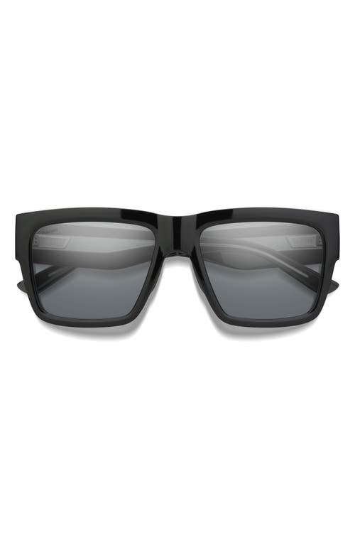 Smith Lineup 58mm Chromapop™ Polarized Rectangular Sunglasses In Black/polarized Gray