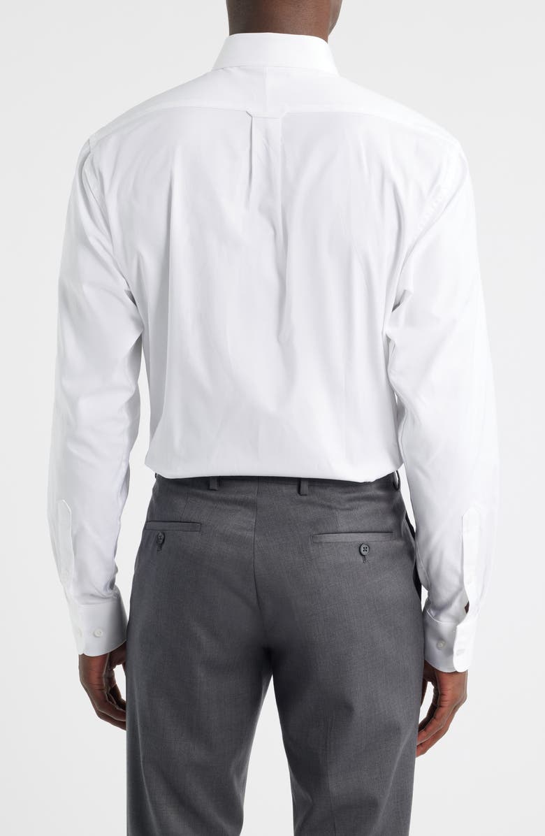 Roffe Accessories Eagle Regular Fit White Cotton Button-Down Oxford Shirt, Alternate, color, White