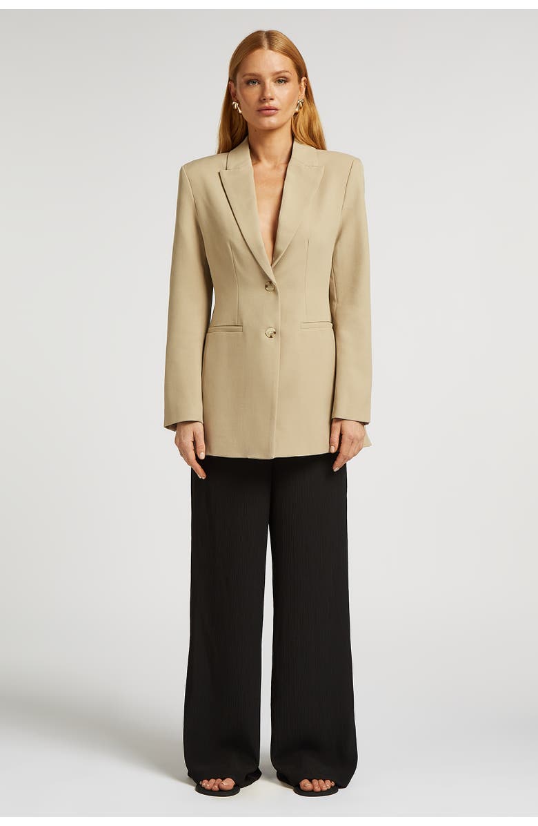 4TH ARQ Eden Tailored Oversized Blazer, Alternate, color, Tan