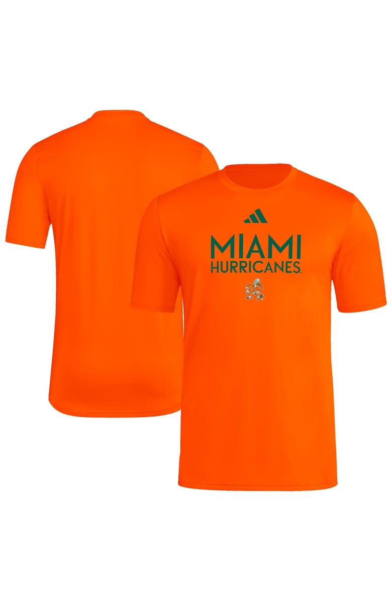 adidas Men's adidas  Orange Miami Hurricanes In-Season Fresh T-Shirt, Main, color, 