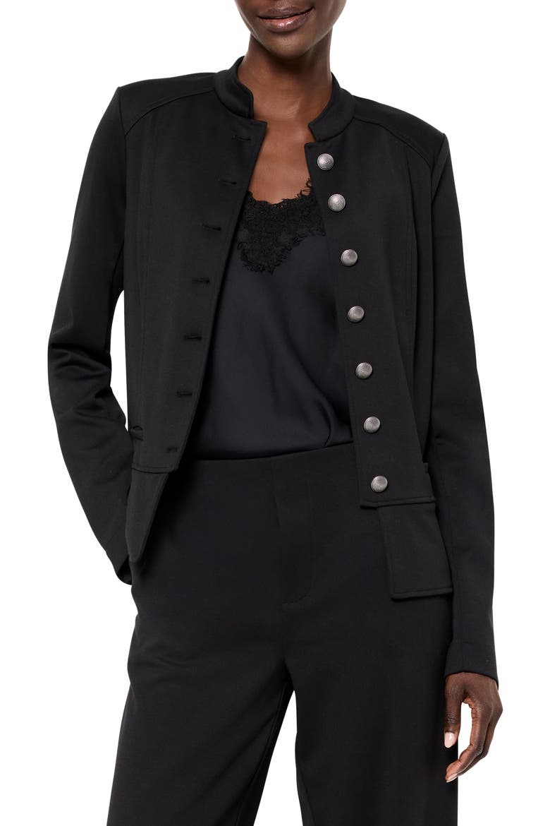 Ponte Jacket, Main, color, BLACK ONYX