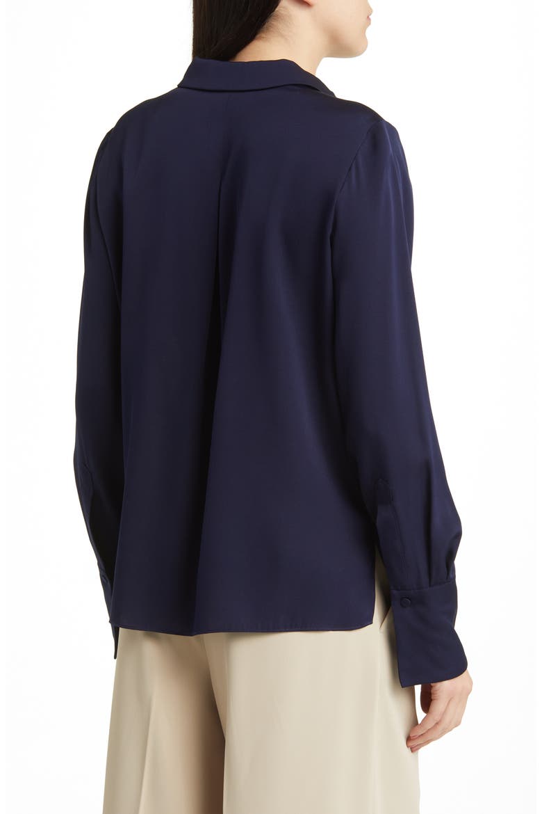 Larissa Stretch Silk Blouse, Alternate, color, MIDNIGHT BLUE