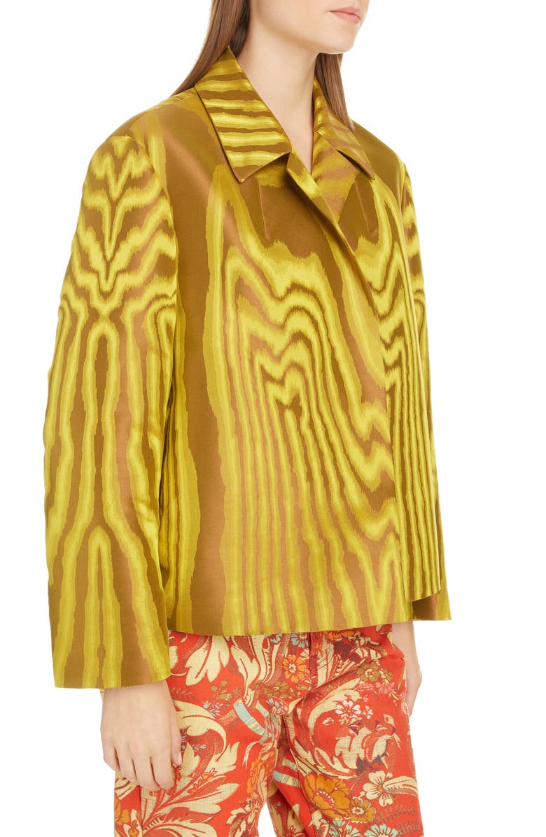 Dries Van Noten Rolta Crop Jacquard Jacket, Alternate, color, 