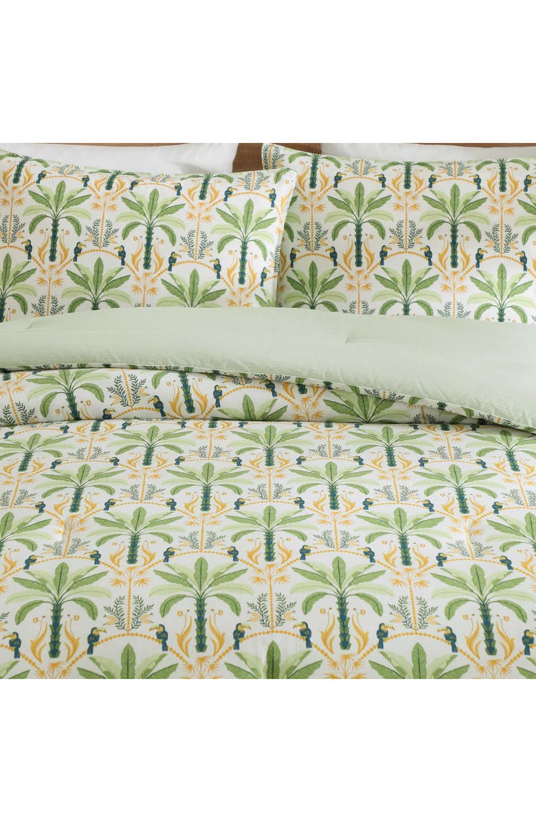 Tommy Bahama Mystic Palms Reversible Cotton Comforter & Sham Set, Alternate, color, Light / Medium Green