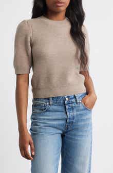 Madewell Puff-Sleeve Textured Sweater