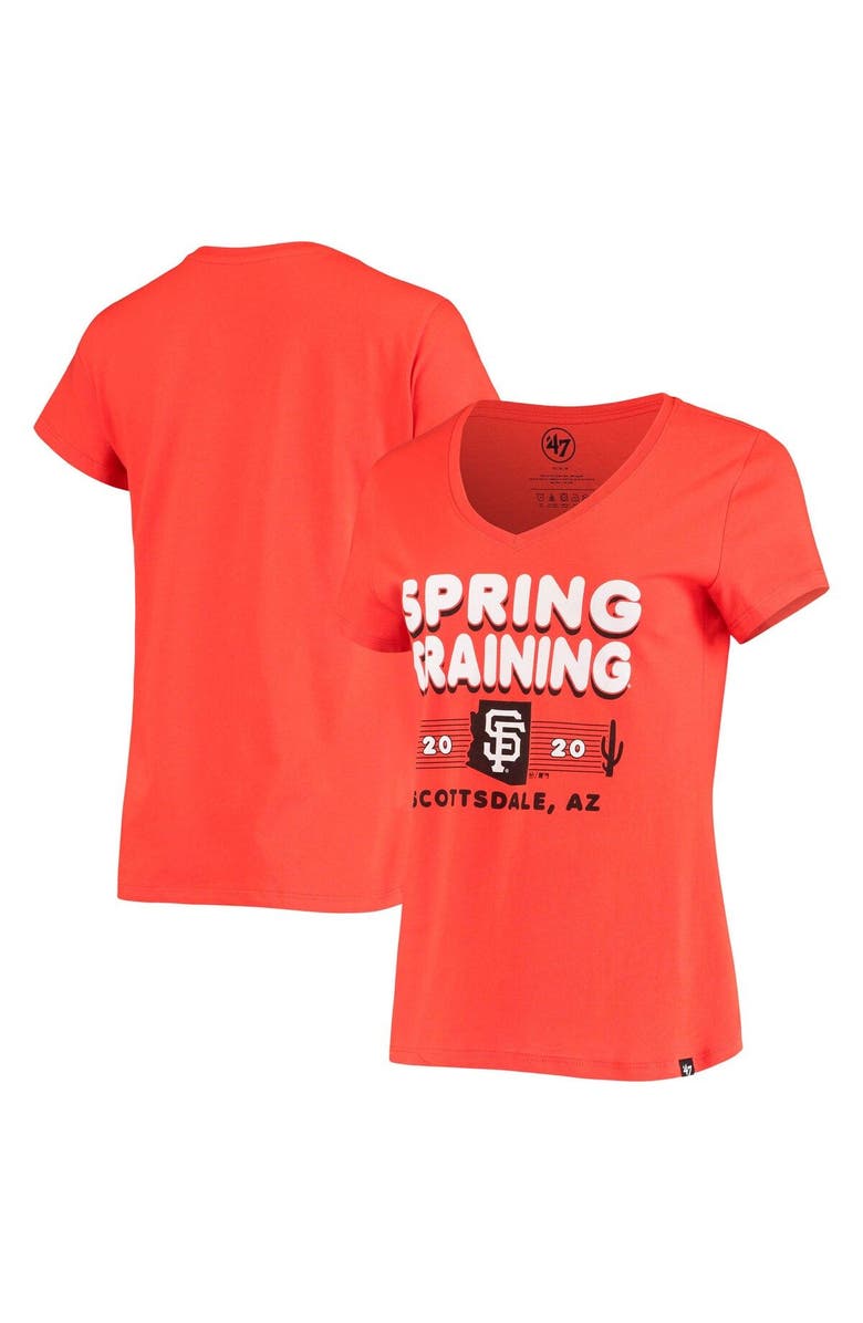 '47 Women's '47 Orange San Francisco Giants 2020 Spring Training Retro Bubble Rival V-Neck T-Shirt, Main, color, 