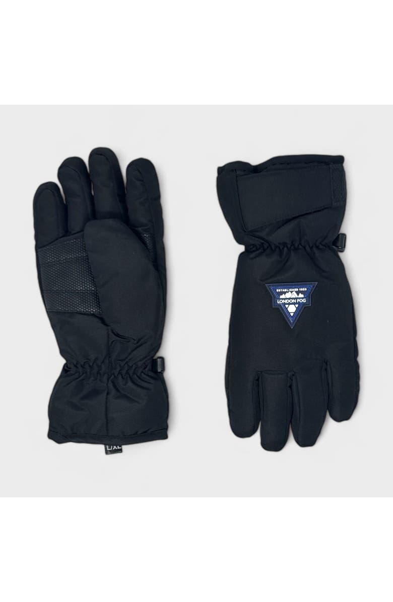 London Fog Boy's Ski Gloves with Velcro Closure, Main, color, 