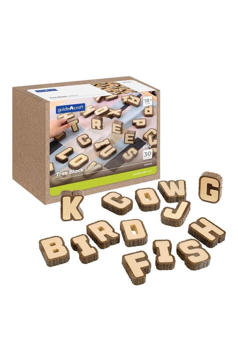 Bark Block Letters - 36 Pieces, Main, color, Multicolored