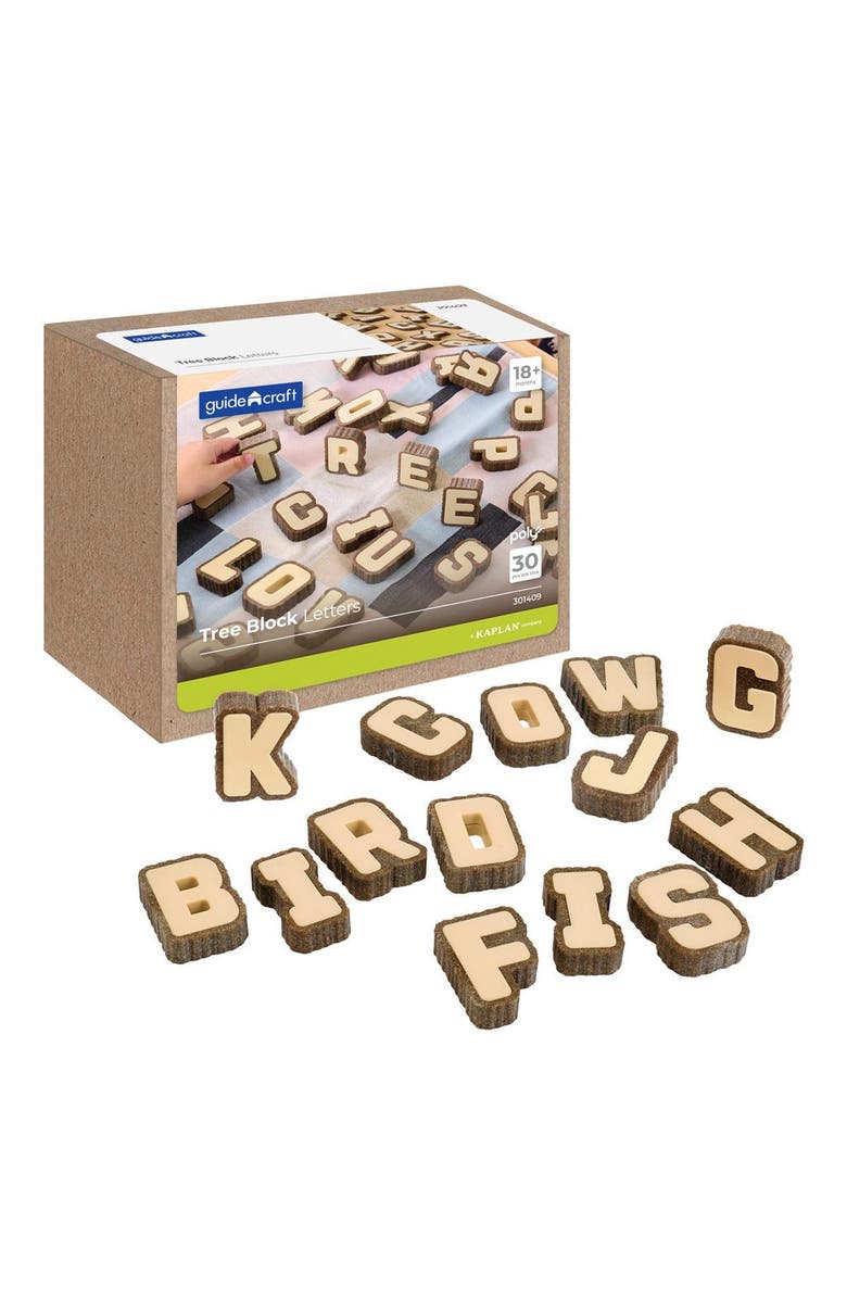 Kaplan Early Learning Company Bark Block Letters - 36 Pieces, Main, color, Multicolored