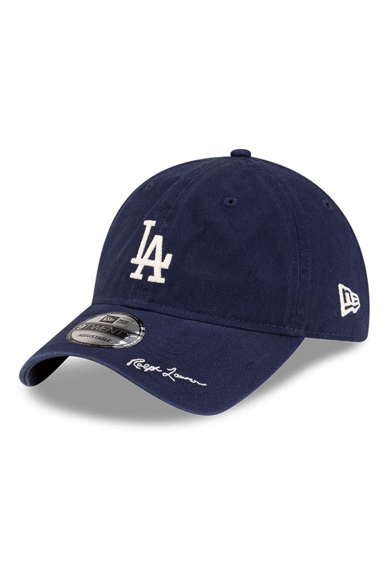 Men's New Era x Ralph Lauren Navy Los Angeles Dodgers 9TWENTY Adjustable Hat, Main, color, Navy