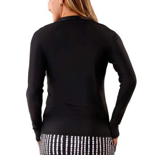 Uv Skinz Long Sleeve Quarter Zip Sun & Swim Shirt In Black