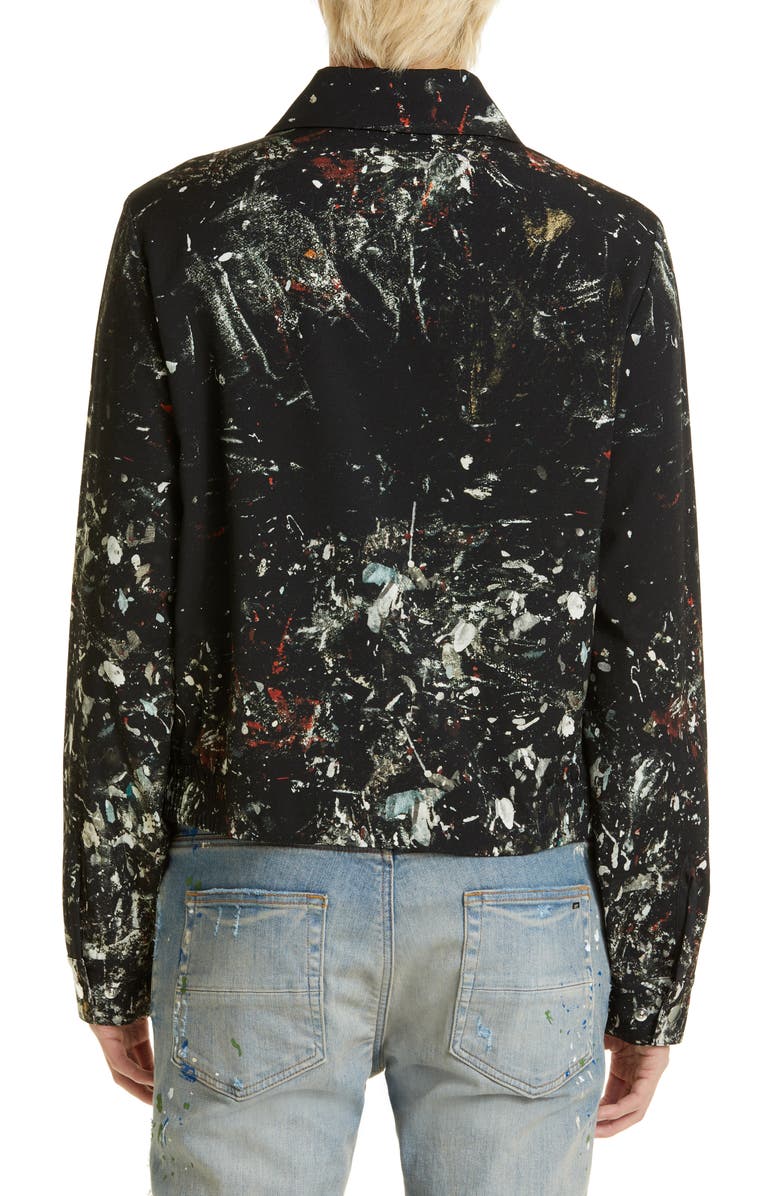 AMIRI Paint Splatter Wool Blend Jacket, Alternate, color, 