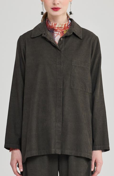 Adele Velvet Button Shirt