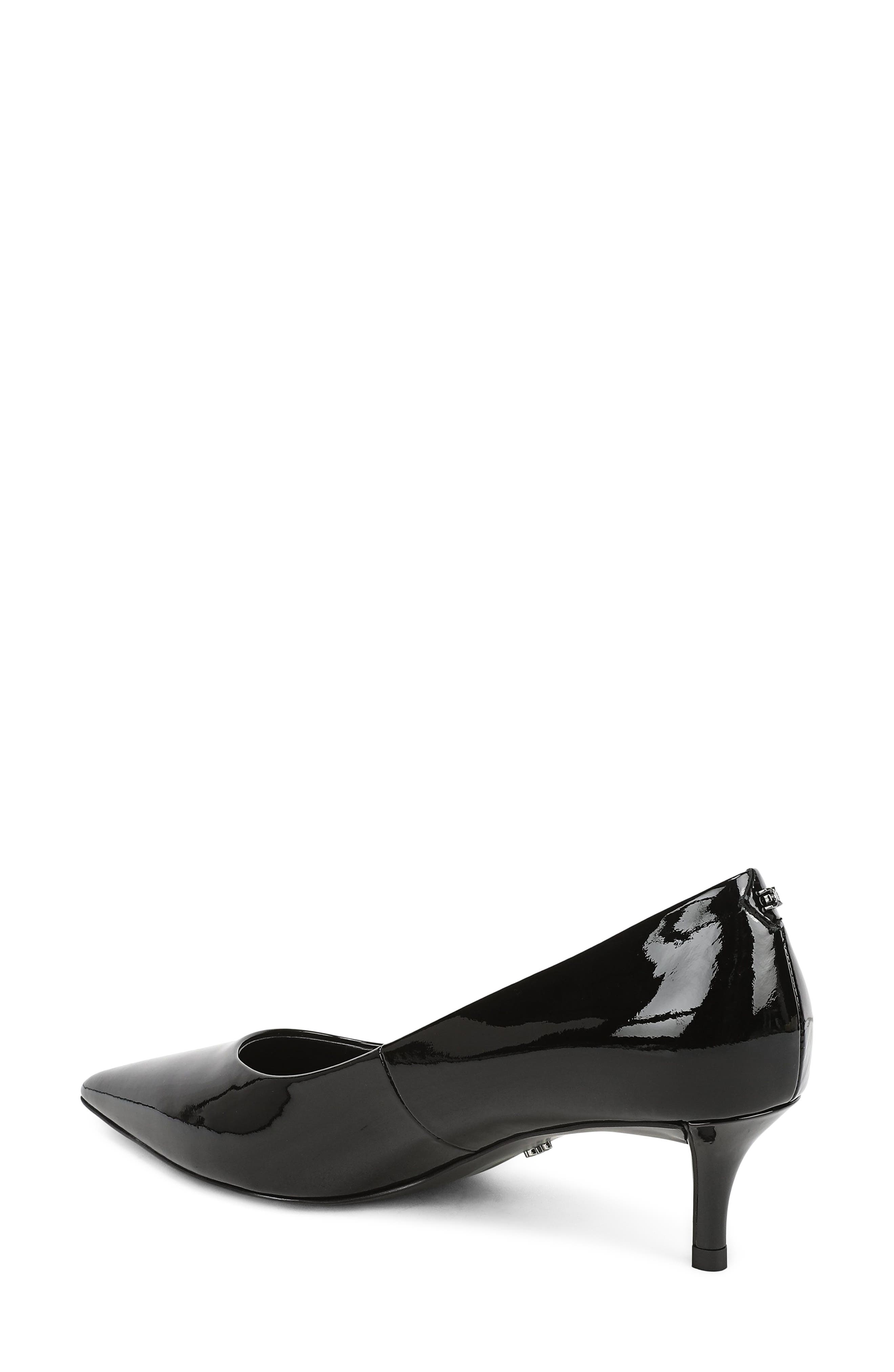 Summer Pointed Toe Kitten Heel Pump, Alternate, color, BLACK PATENT