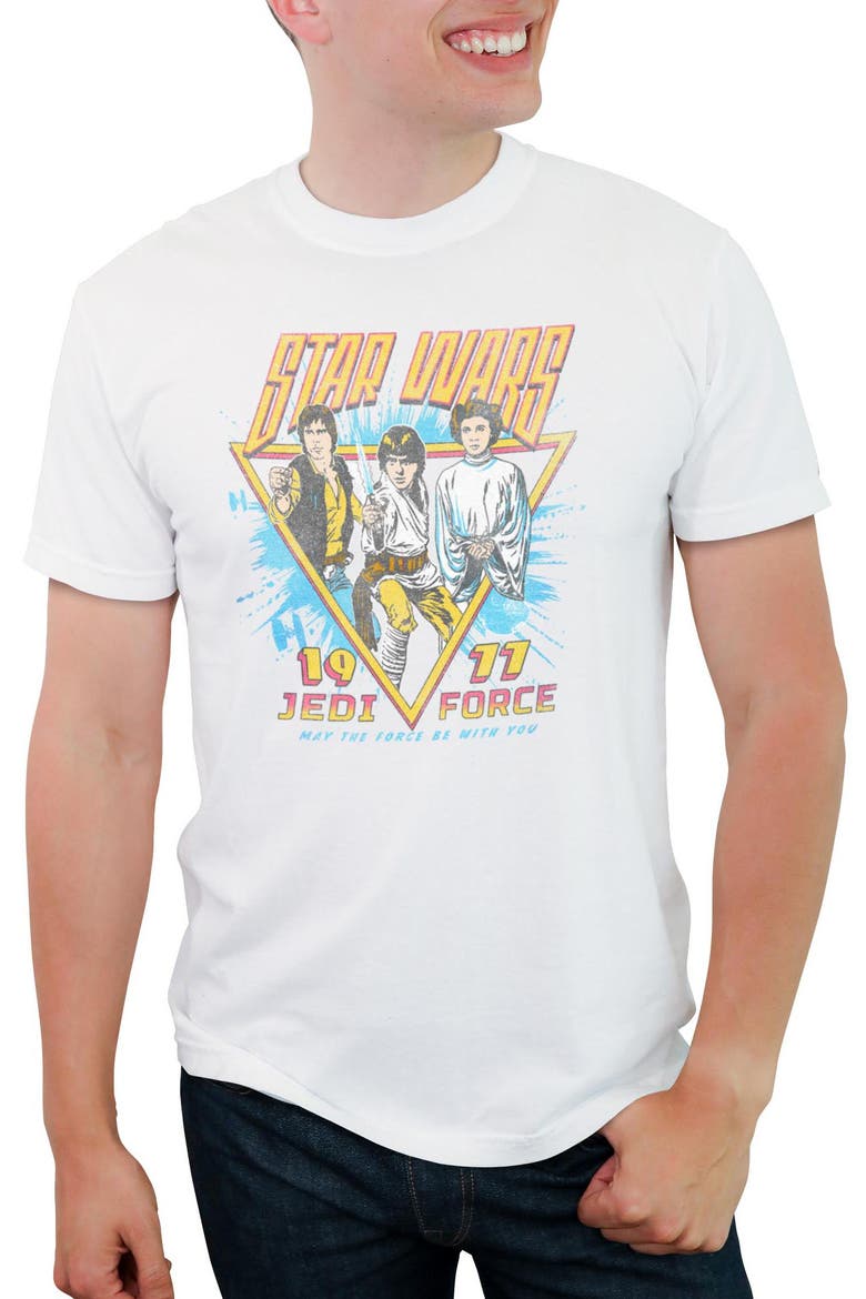 Men's Star Wars Classic Trio 1977  Graphic T-Shirt, Main, color, White