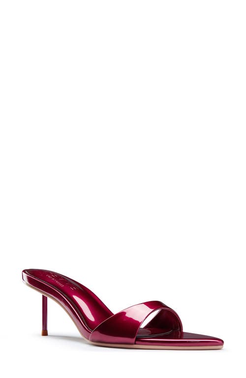 Femme La Marseille Pointed Toe Slide Sandal In Red