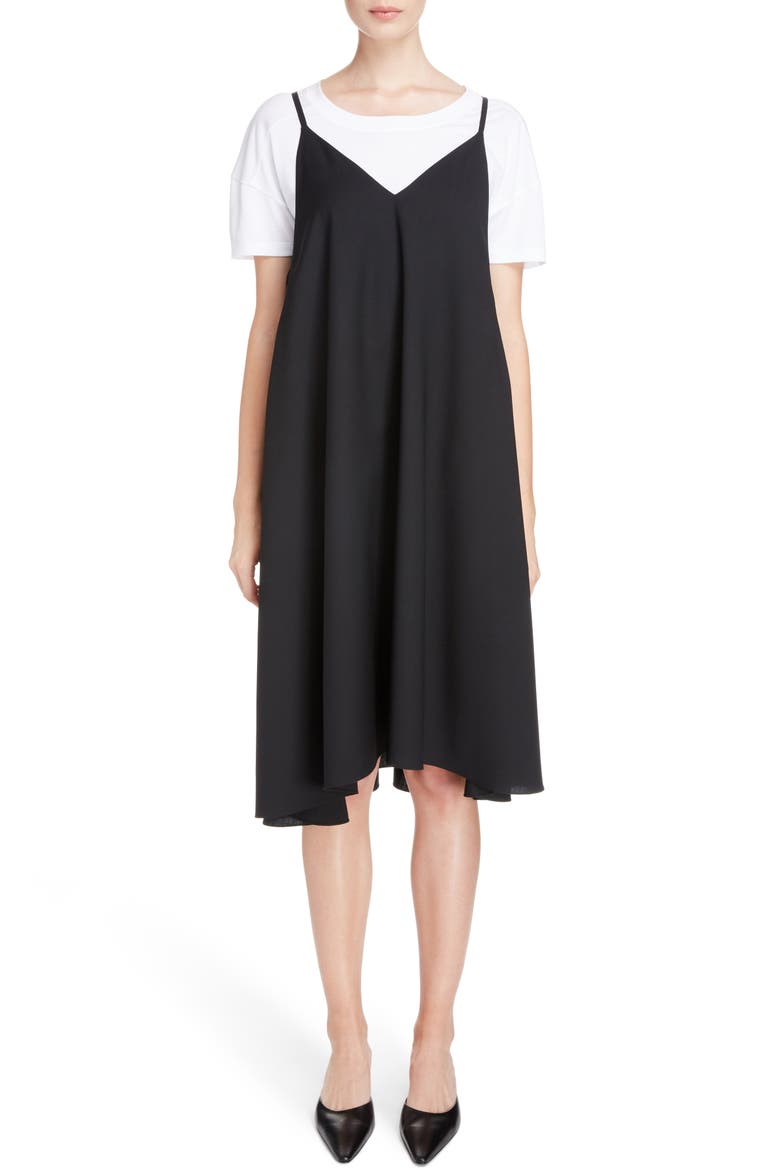 Trapeze Slipdress, Alternate, color, BLACK