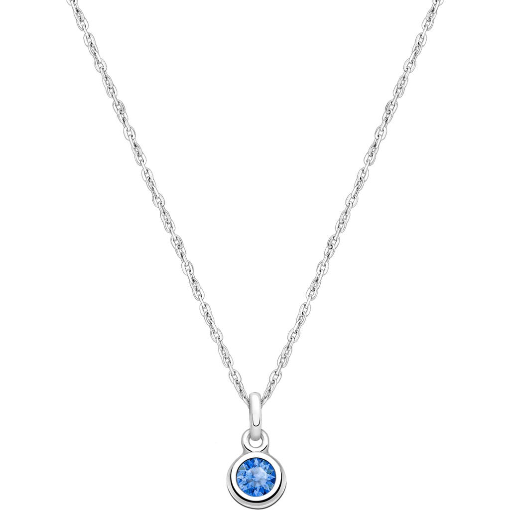Tiny Blessings Sterling Silver Tb® Birthstone 12-14" Necklace In Metallic