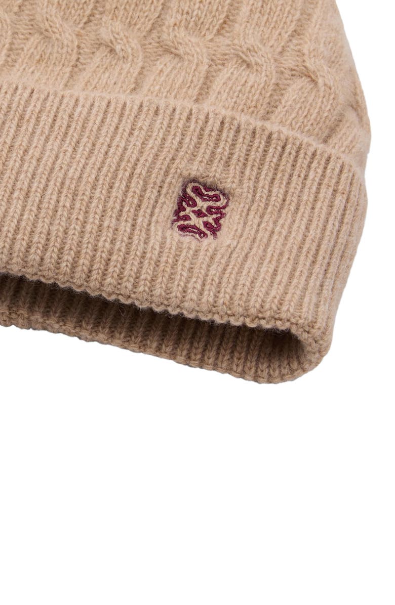 SANDRO Wool and cashmere hat, Alternate, color, Beige