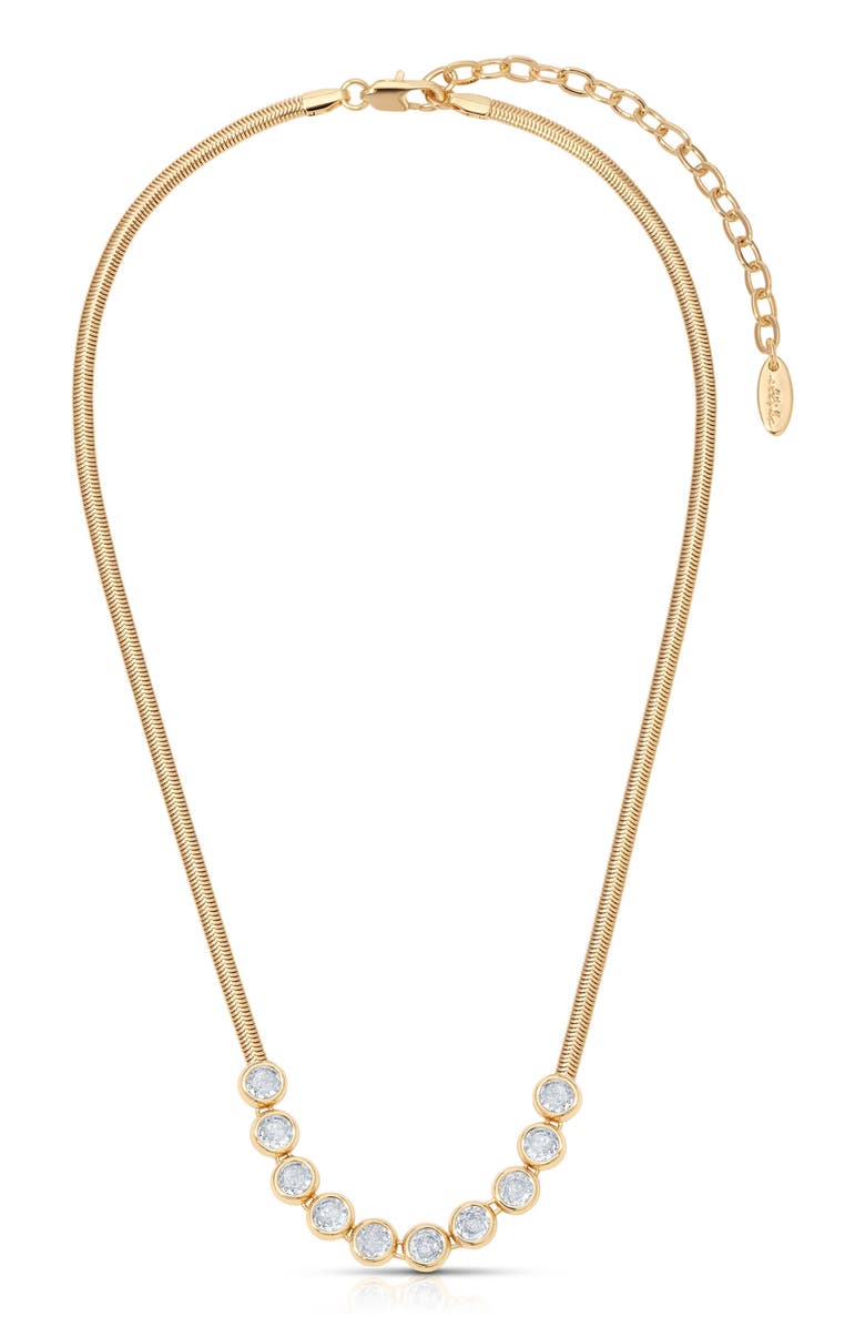 Ettika Crystal Choker Necklace, Alternate, color, Gold
